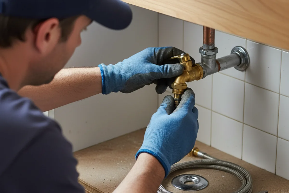 Shutoff valve and fitting work during Faucet and Fixture Repair in Needham